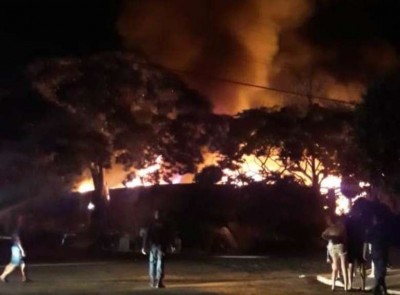 Incêndio em ferro-velho mobiliza força-tarefa em Nova Andradina