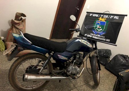 Moto furtada do pátio do Detran de Nova Andradina é recuperada em Taquarussu