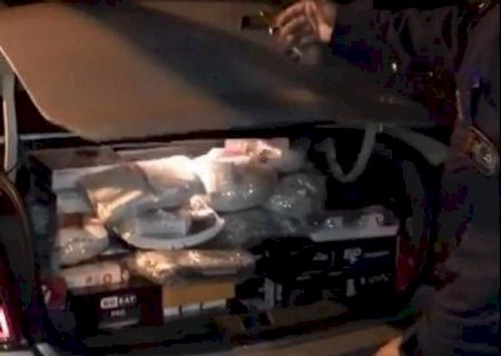 Ivinhema: Dupla é presa em Amandina com R$ 100 mil em eletrônicos contrabandeados do Paraguai