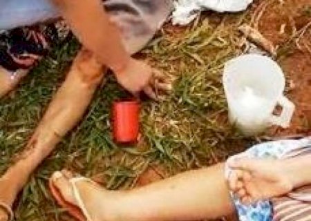 Casal e gestante ficam em estado grave após serem atacados por vaca em rua em MS