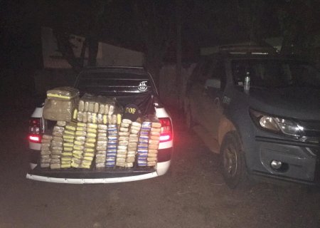 Após fugir do bloqueio policial veículo é apreendido pelo DOF com 150 quilos de maconha na região de Ponta Porã