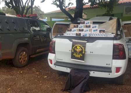 Veículo carregado com 2 mil cigarros contrabandeados do PY é apreendido pelo DOF