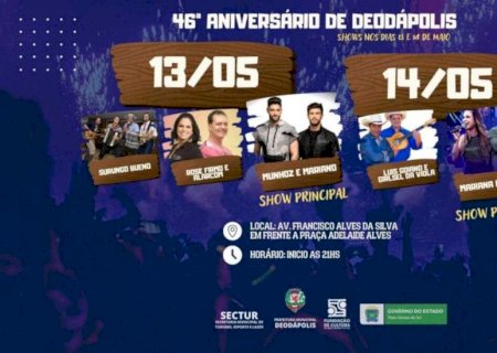Dupla Munhoz e Mariano é atração principal nos 46 anos de Deodápolis