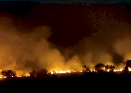 DEODÁPOLIS: Bombeiros de Ivinhema combatem incêndio criminoso em Lagoa Bonita