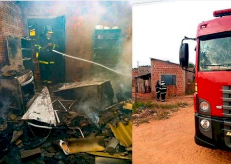 Casa pega fogo e morador perde quase tudo em incêndio em Aquidauana