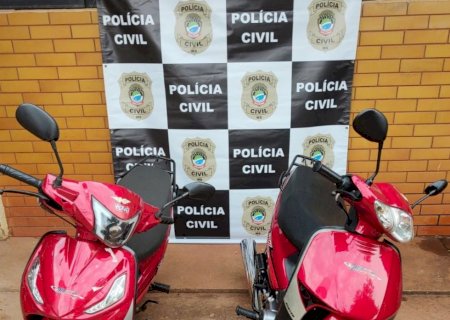 Polícia civil de Deodápolis recupera duas motos furtadas em Ponta Porã e Pedro Juan Caballero