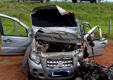 Idoso morre em colis&atilde;o na MS-395, em Anauril&acirc;ndia