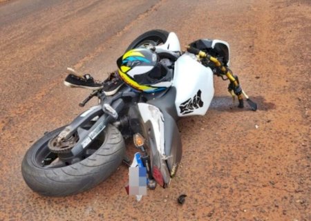Moto furtada em SP é recuperada em Nova Andradina após perseguição e acidente