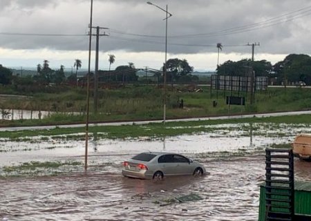 Ap&oacute;s alagamento, DNIT diz que faz obras para evitar problemas em rodovia em Nova Alvorada do Sul