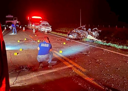 Homem morre após colisão de carro e ônibus entre Ivinhema e Amandina na BR-376