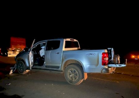 Colis&atilde;o entre ve&iacute;culos deixa motociclista gravemente ferido na MS-276 em Nova Andradina