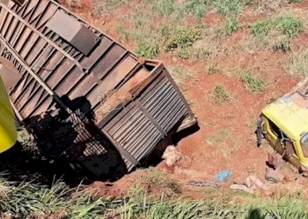 Acidente mata caminhoneiro na Serra de Maracaju