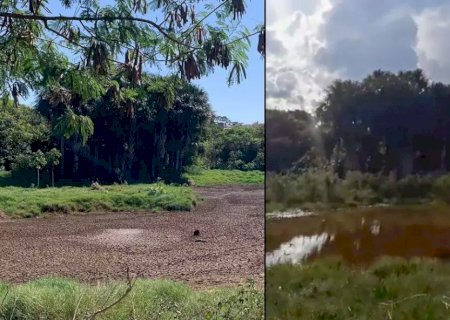 Seca faz lagoa do &Aacute;gua Limpa "sumir" completamente em Campo Grande