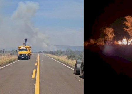 Com novo foco, bombeiros seguem em combate a incêndio de reserva em São Gabriel do Oeste