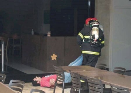 Shopping Campo Grande faz simula&ccedil;&atilde;o de inc&ecirc;ndio para treinar resgate de v&iacute;timas