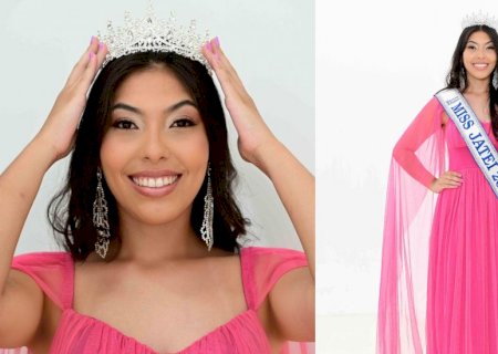 Seguindo passos da mãe, Ana Júlia se aventurou em carreira de modelo e foi coroada Miss Jateí