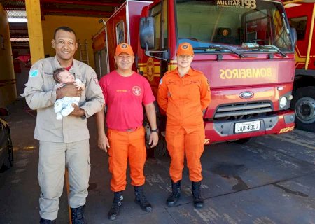 Corpo de Bombeiros Militar salva vida de bebê que estava engasgado em Ivinhema