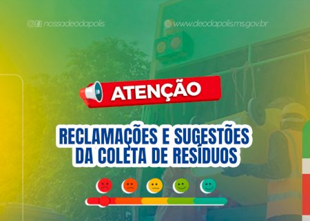 D&uacute;vidas, sugest&otilde;es ou reclama&ccedil;&otilde;es sobre a coleta de lixo? Prefeitura de Deodápolis orienta popula&ccedil;&atilde;o