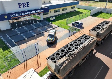 PRF apreende 220 pneus em Dourados (MS)
