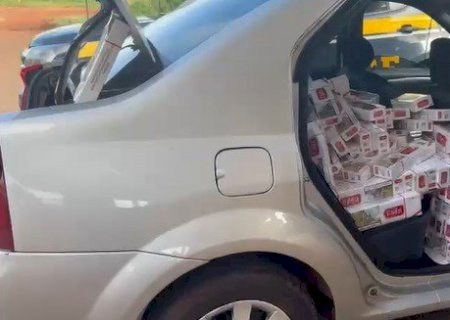 PRF apreende eletrônicos e cigarros em Sidrolândia (MS)