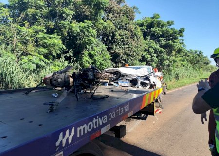 Colisão entre moto e carro da concessionária termina em morte na BR-163 entre Caarapó e Juti>