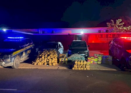 PRF e PM apreendem 617 Kg de drogas em Campo Grande (MS)>
