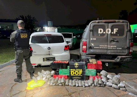 Perseguição em Caarapó termina com homem preso com mais de 200kg de drogas
