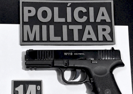 Jovem que estava com simulacro de pistola é preso em Lagoa Bonita
