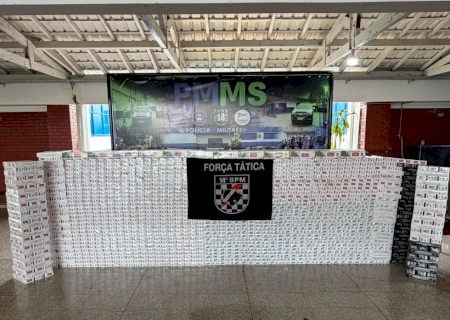 Força Tática apreende 1.637 pacotes de cigarros na MS-276, em Deodápolis>