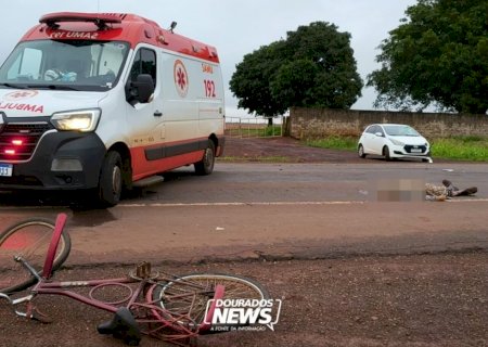 VÍDEO: Ciclista morre após ser atropelado por veículo no anel viário de Dourados>