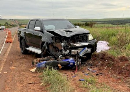 Motociclista que seguia para o trabalho morre em acidente com camionete entre Ivinhema e Novo Horizonte do Sul>