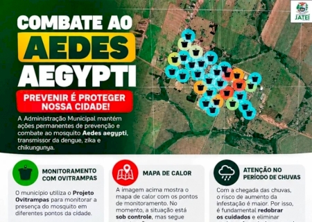 Dengue, zika e chikungunya: Jateí faz alerta para prevenção e destaca monitoramento ao mosquito transmissor>