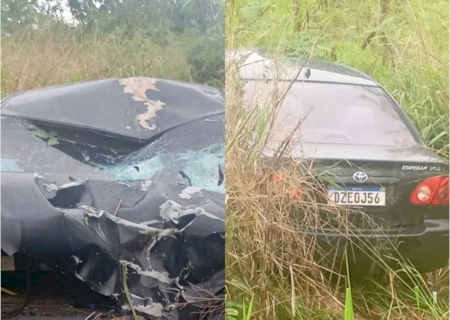 Jovem motociclista morre em batida com Corolla entre Deodápolis e Lagoa Bonita>
