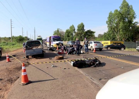 Segunda v&iacute;tima de acidente na BR-163 entre motos e caminhonete morre na Santa Casa>