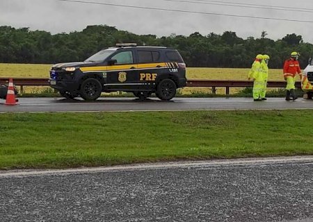 Morador de Dourados morre em acidente entre motocicleta e carreta na BR-163>